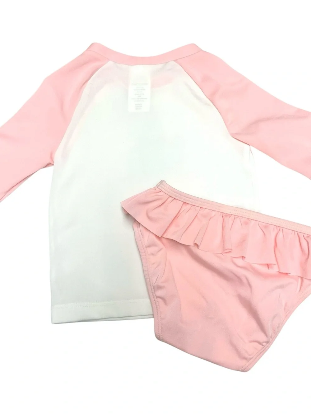 NEW Gymboree Baby 2-Piece Rashguard Swimsuit Set 6-12 Months Pink Cactus Ruffle